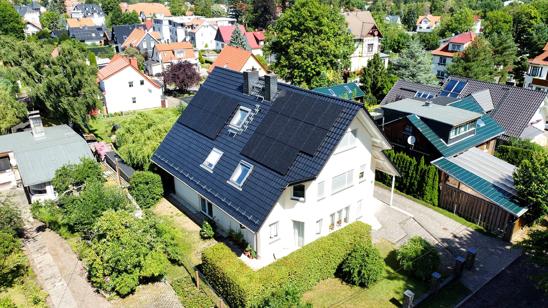 Photovoltaik-Anlage auf Schrägdach